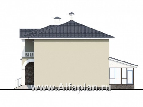 «Либезюсефрау» - проект красивого двухэтажного дома с эркером и с балконом - превью фасада дома