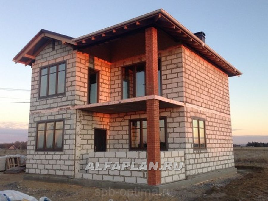 Строительство дома по проекту 157A - фото №1