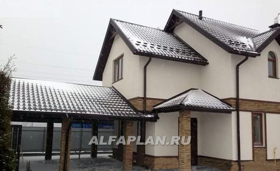 Строительство дома по проекту 163E - фото №3