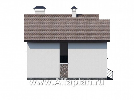 Проекты домов Альфаплан - Компактный дом с пятью спальными комнатами - превью фасада №3