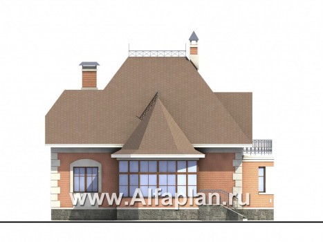 Проекты домов Альфаплан - «Эвита» - уютный дом загородный дом - превью фасада №4