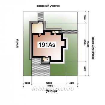 «Прагма» - проект двухэтажного дома из газобетона, с террасой, план с кабинетом на 1 эт - превью дополнительного изображения №1