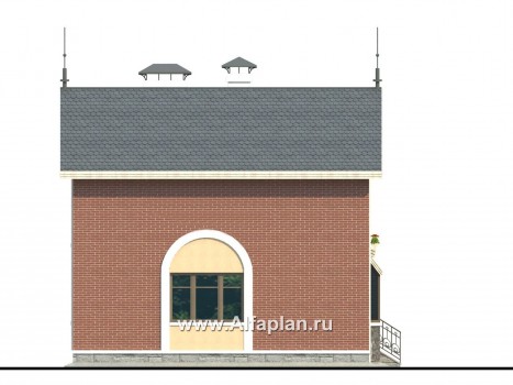 «Фантазия» - красивый проект двухэтажного дома дома , с эркером и с террасой - превью фасада дома