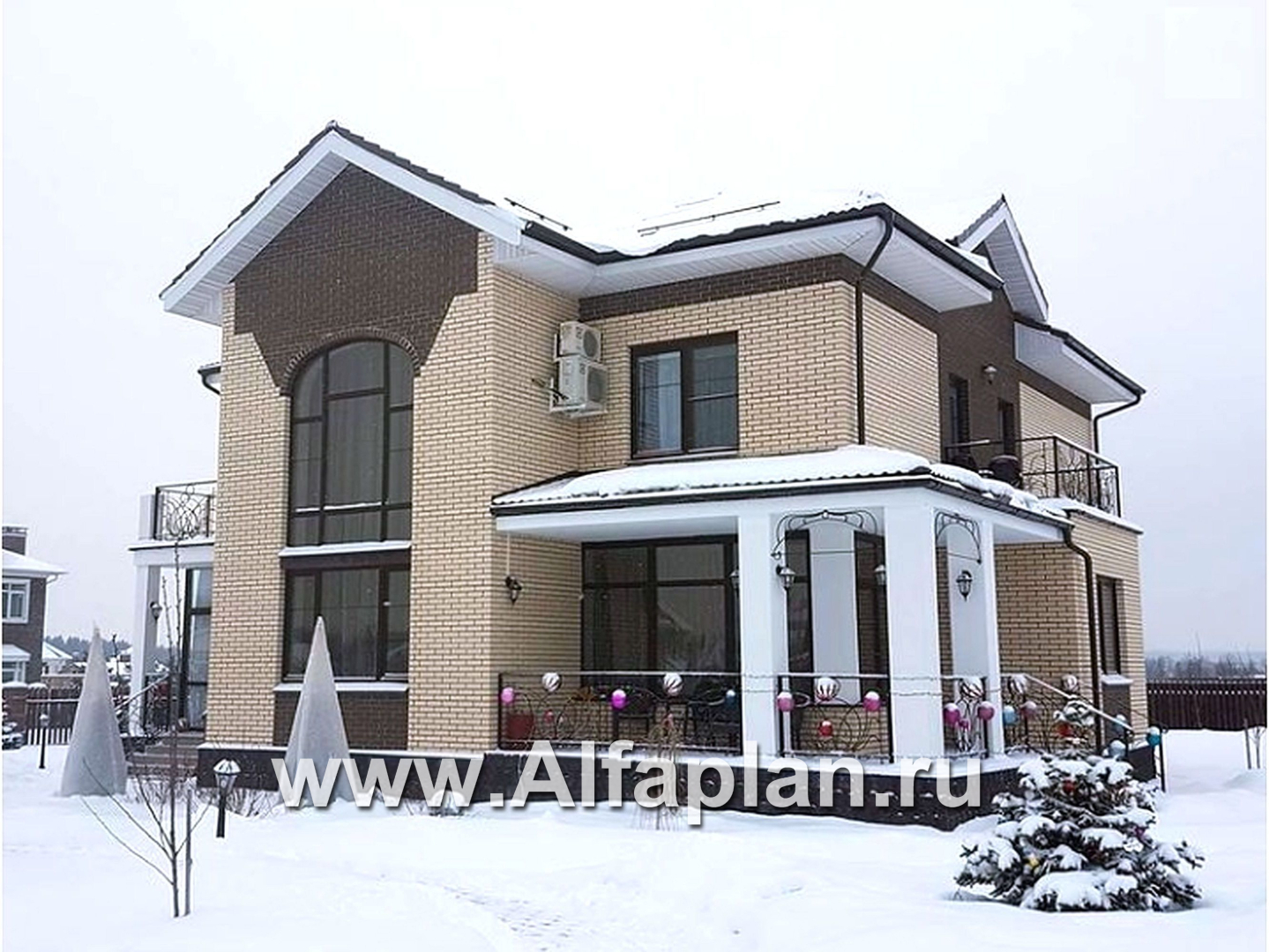 Проекты домов Альфаплан - «Голицын»- изящный коттедж с двусветной гостиной - дополнительное изображение №6