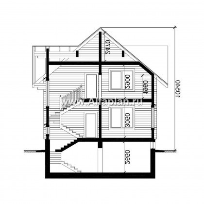 Проекты домов Альфаплан - Проект дома из бруса для загородного отдыха - превью плана проекта №4