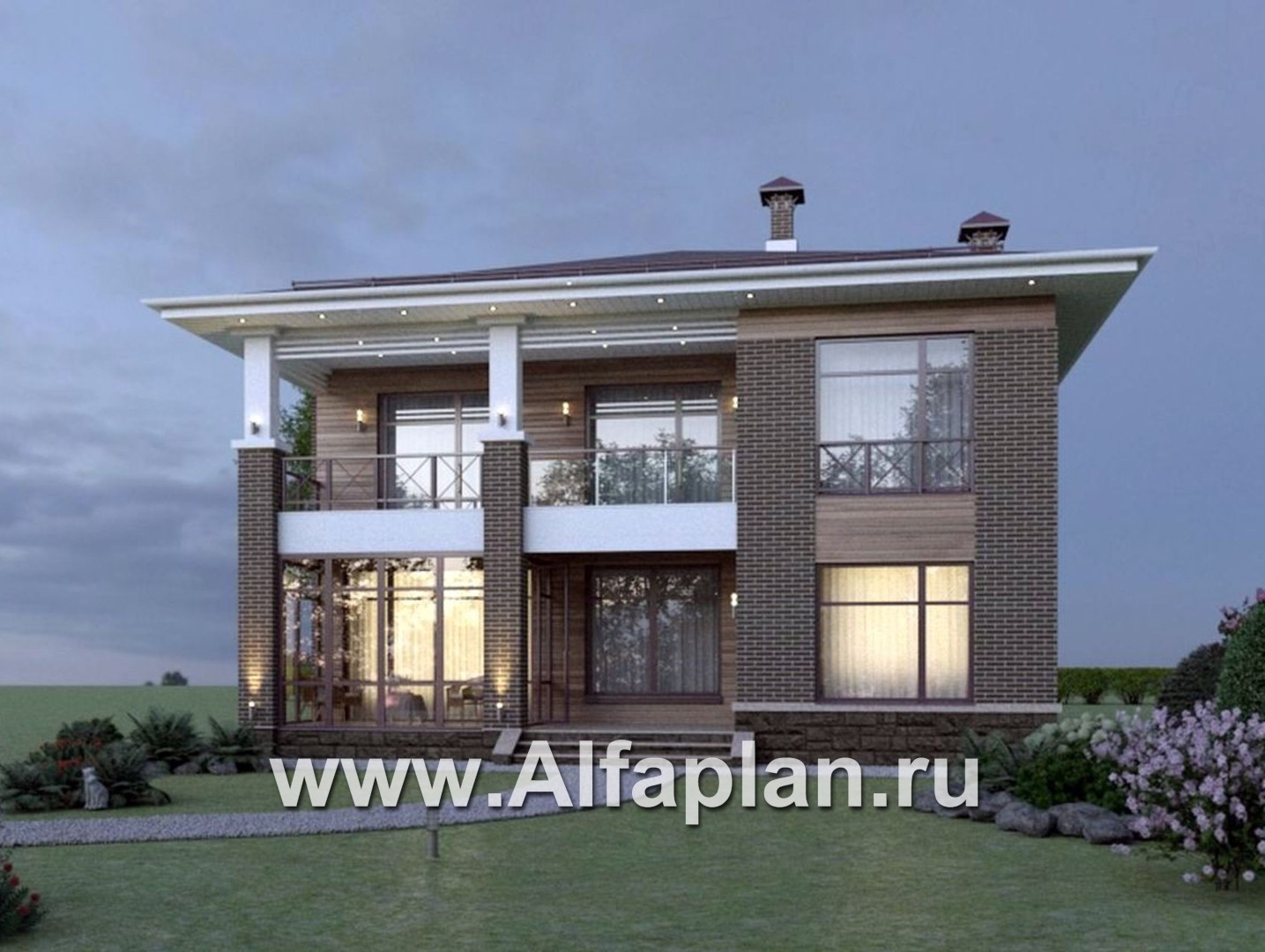 Проекты домов Альфаплан - "Римские каникулы" - проект дома в классическом стиле - дополнительное изображение №4