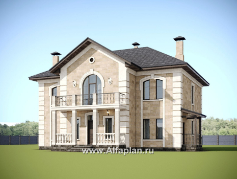 «Тиволи» - проект двухэтажного дома, в классическом стиле, с террасой - превью дополнительного изображения №2