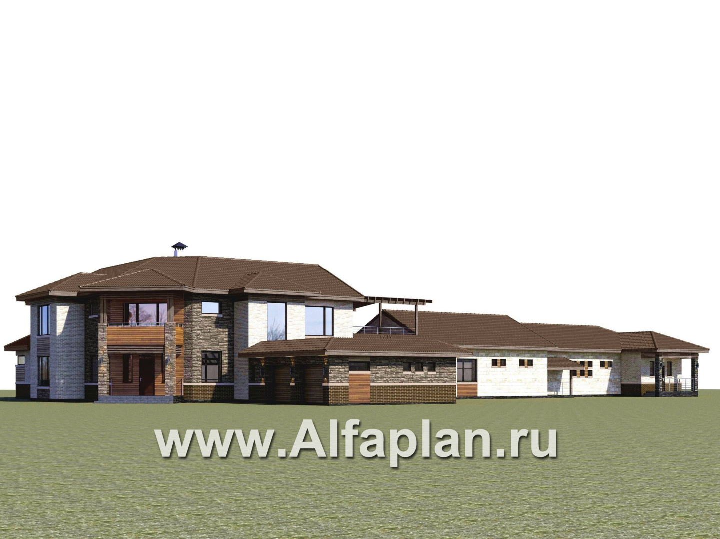 Проекты домов Альфаплан - "Шахерезада" - семейная вилла с бассейном и гаражом - дополнительное изображение №3