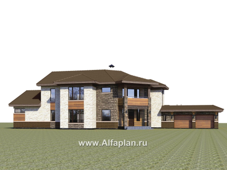 Проекты домов Альфаплан - "Шахерезада" - семейная вилла с бассейном и гаражом - превью дополнительного изображения №2