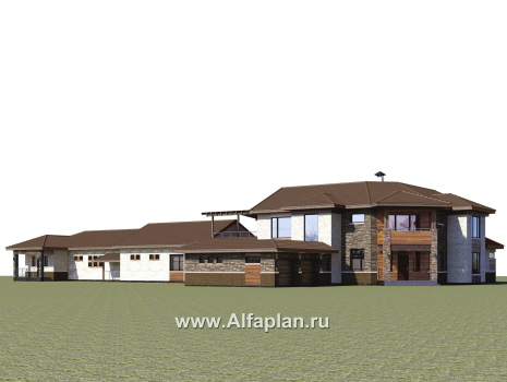 Проекты домов Альфаплан - "Шахерезада" - семейная вилла с бассейном и гаражом - превью дополнительного изображения №3