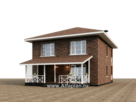 «Сайма» - проект двухэтажного дома из кирпичей, с террасой, в баварском стиле - превью дополнительного изображения №2