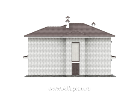 «Формула успеха» - проект двухэтажного дома из газобетона, в скандинавском стиле, удобный план дома с сауной - превью фасада дома