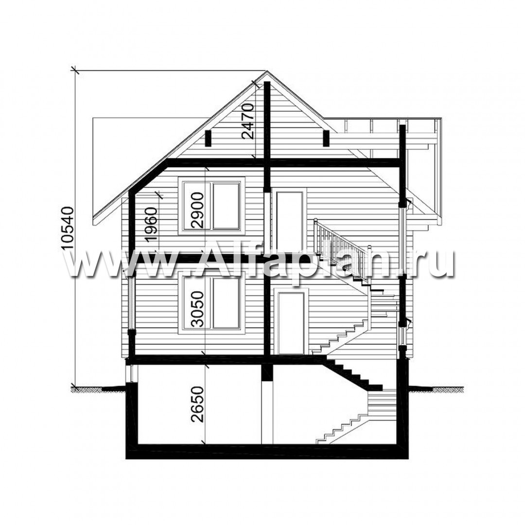 Проекты домов Альфаплан - Дом из бруса для загородного отдыха - план проекта №4