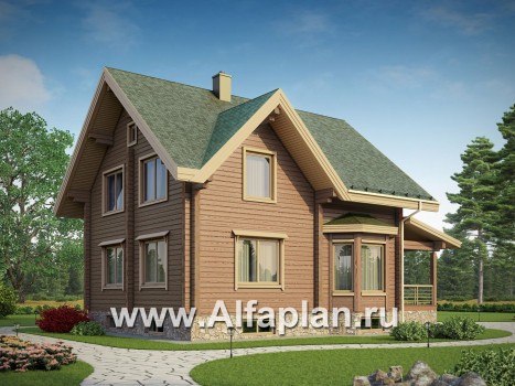 Проекты домов Альфаплан - Дом из бруса для загородного отдыха - превью дополнительного изображения №2