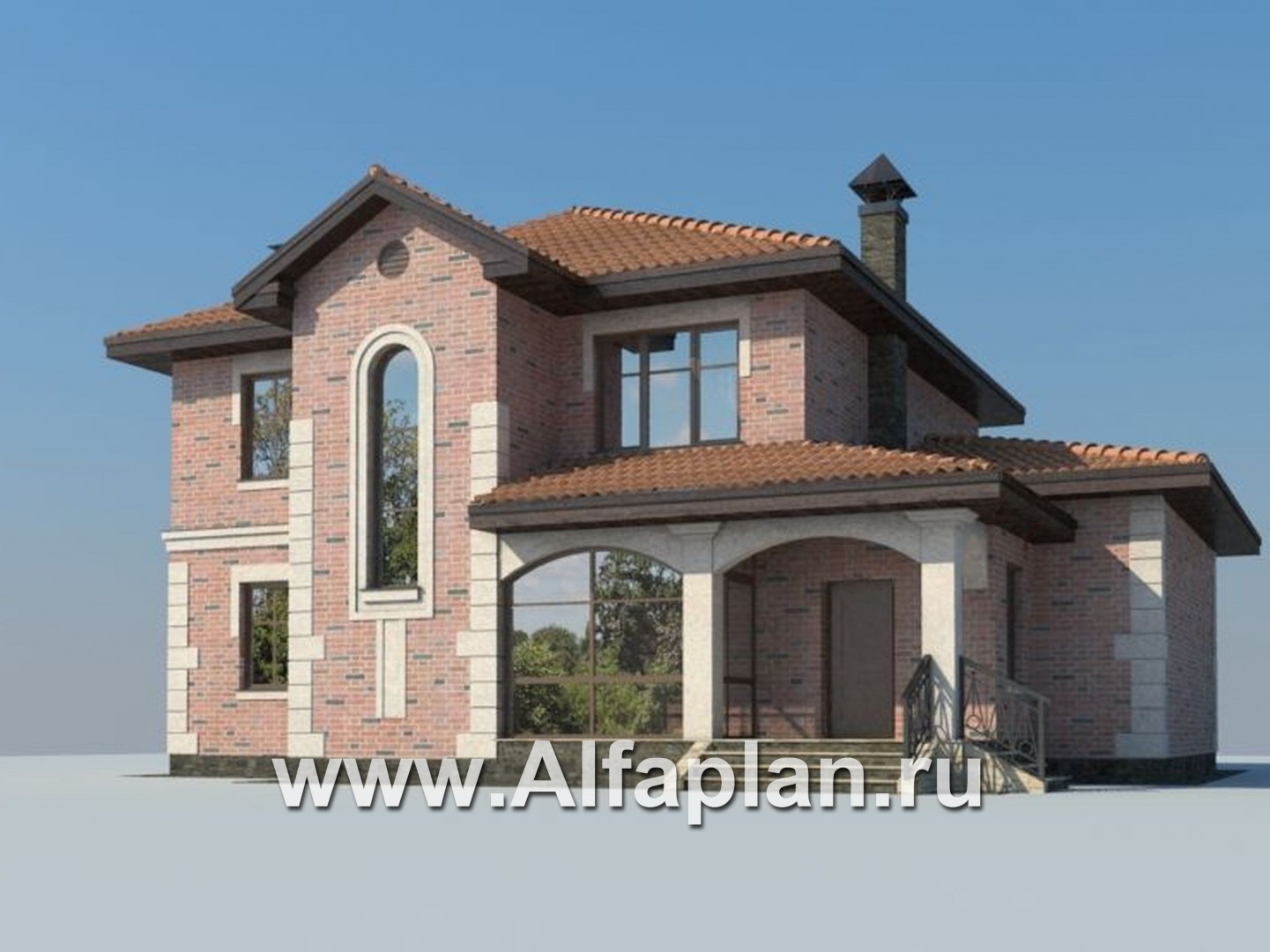 Проекты домов Альфаплан - «Фортуна» - коттедж с удобной планировкой - дополнительное изображение №1