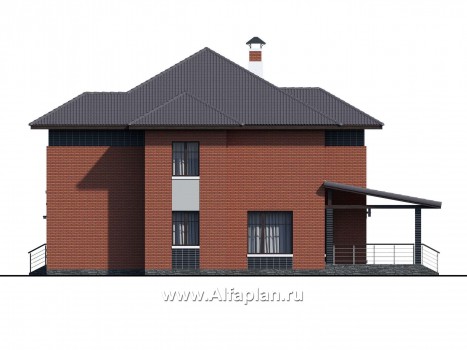 Проекты домов Альфаплан - «Рейн» - просторный современный коттедж - превью фасада №2