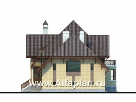 Проекты домов Альфаплан - «Суперстилиса» - удобный дом с рациональной планировкой - превью фасада №2