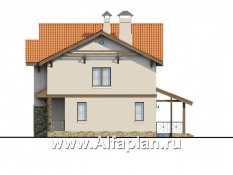 Проекты домов Альфаплан - «Pro vita» - компактный дом с удобной планировкой - превью фасада №2