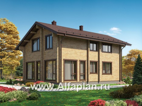 Проекты домов Альфаплан - Традиционный деревянный дом с удобной планировкой - превью дополнительного изображения №1