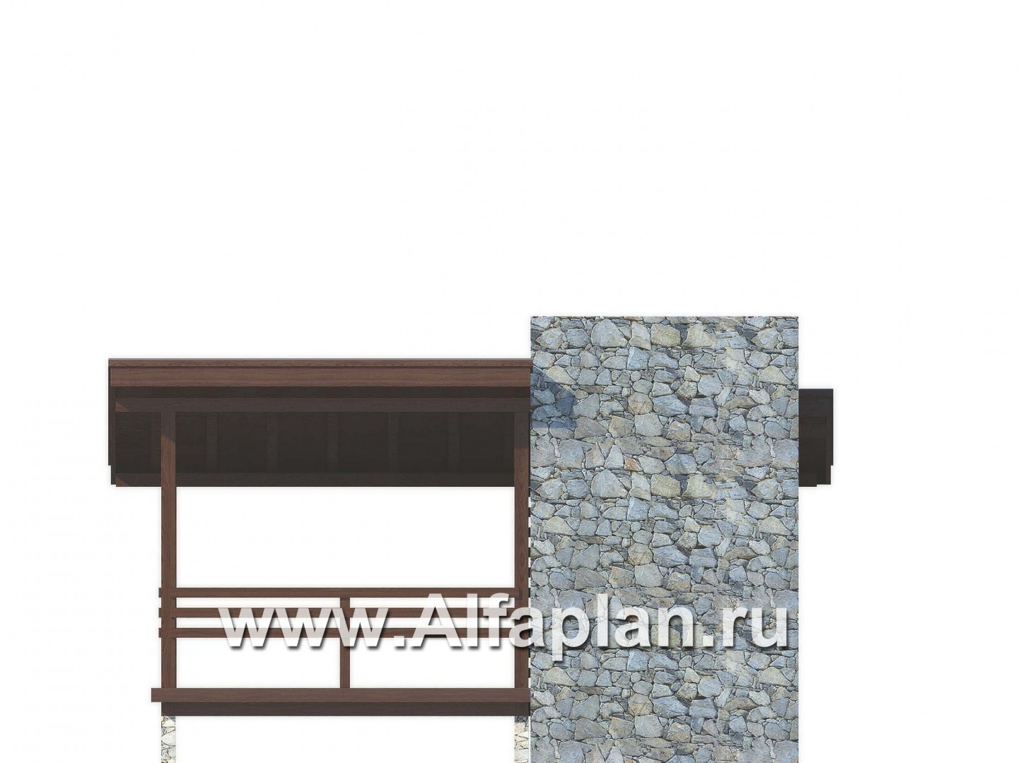 Проекты домов Альфаплан - Беседка - барбекю - изображение фасада №4