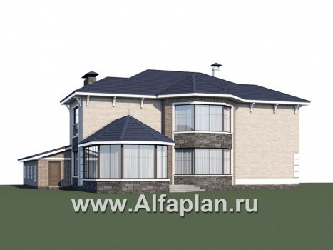 Проекты домов Альфаплан - «Воронцов» - комфортабельная вилла для большой семьи - превью дополнительного изображения №1