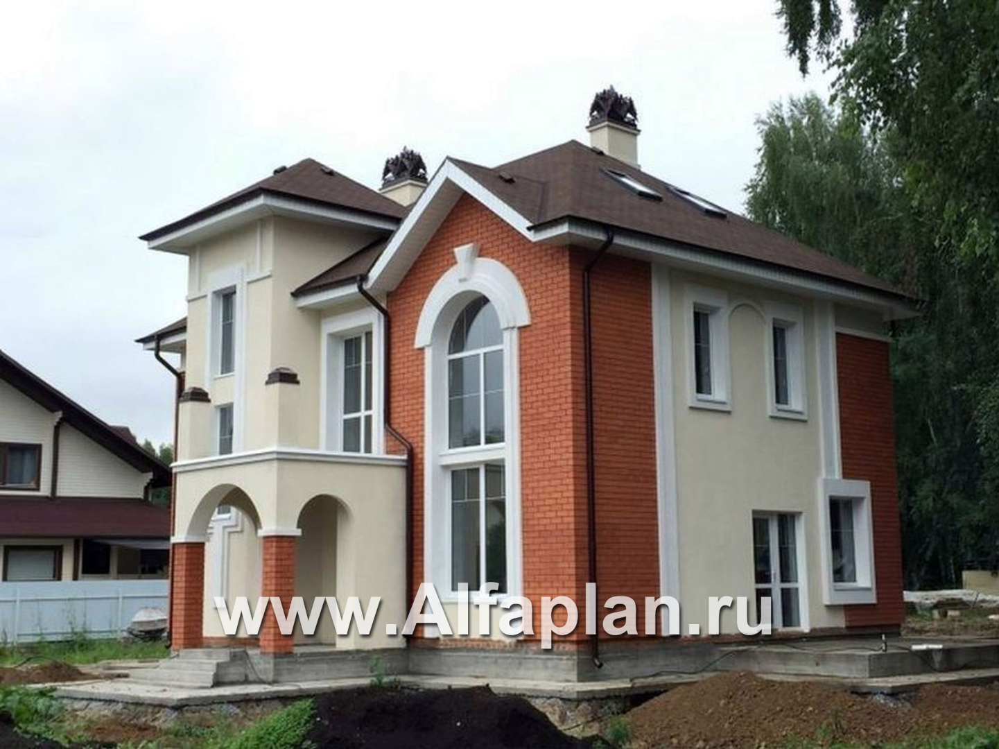 Проекты домов Альфаплан - «Разумовский» - элегантный загородный дом - дополнительное изображение №3