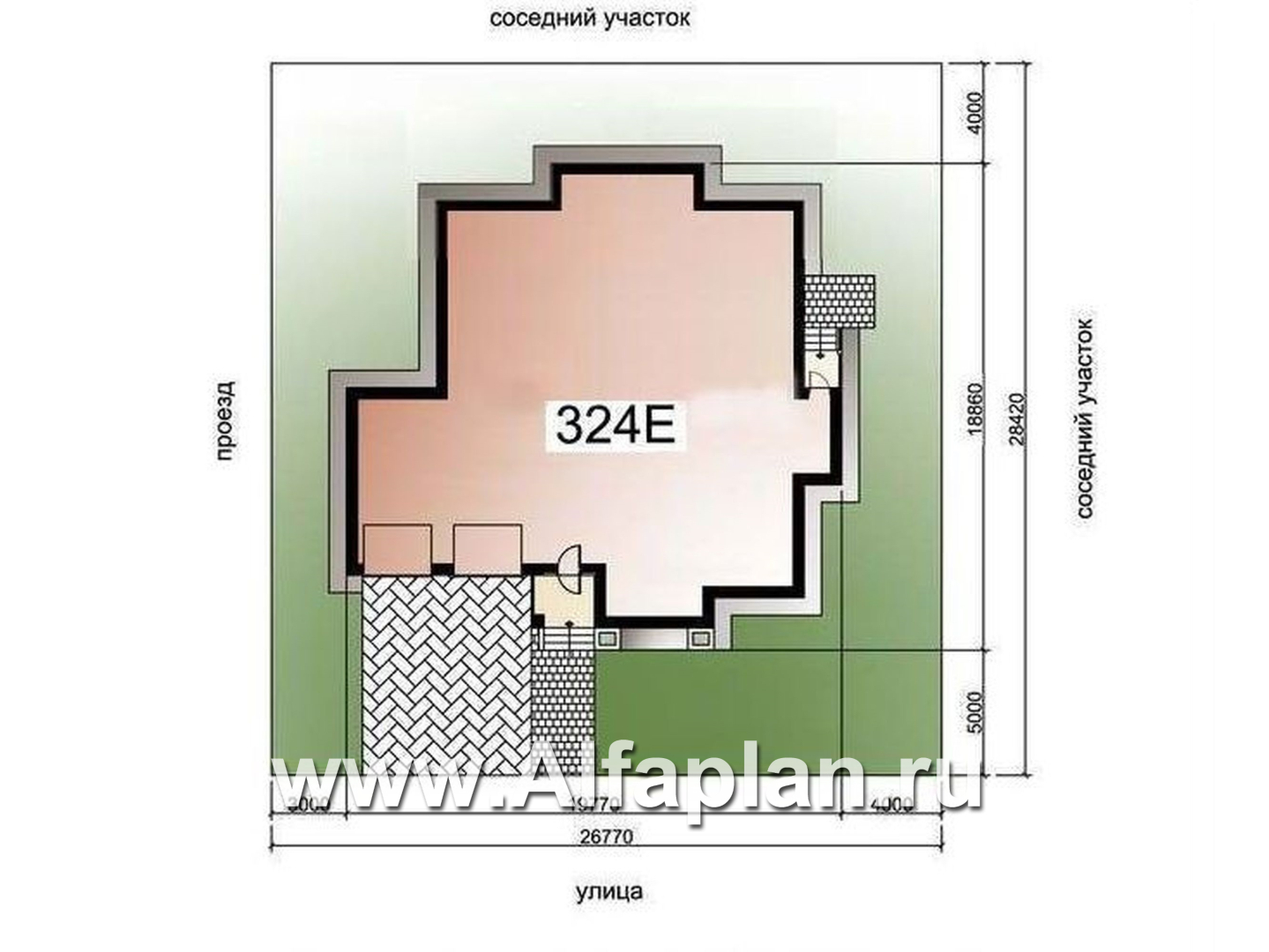 Проекты домов Альфаплан - «Калипсо» - комфортабельный одноэтажный дом с большим гаражом - дополнительное изображение №1